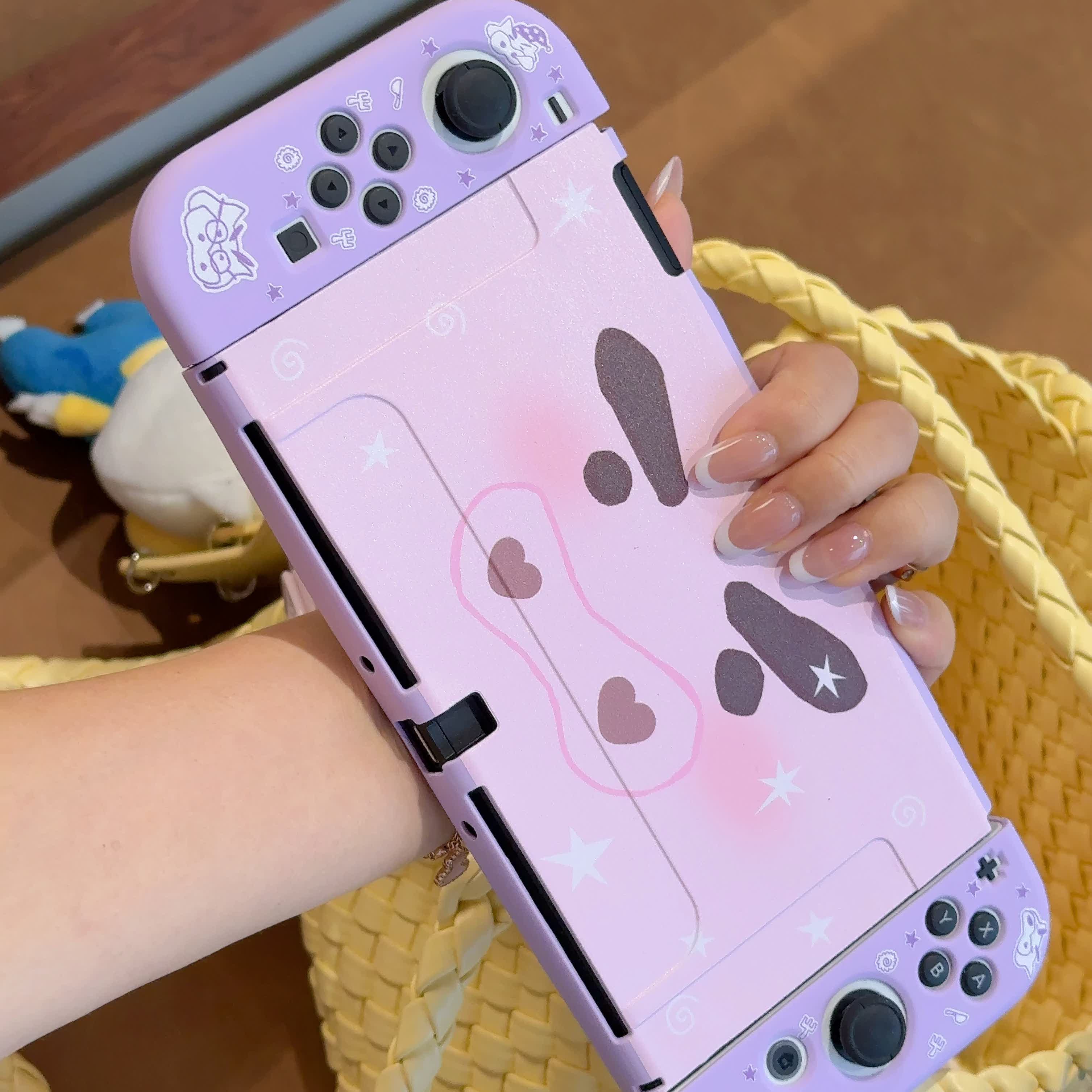 Gaming Console Nintendo Switch 2 - เคสการ์ตูนสำหรับ Nintendo Switch 2/OLED พร้อมฝาครอบแท่นวาง คอนโทรลเลอร์