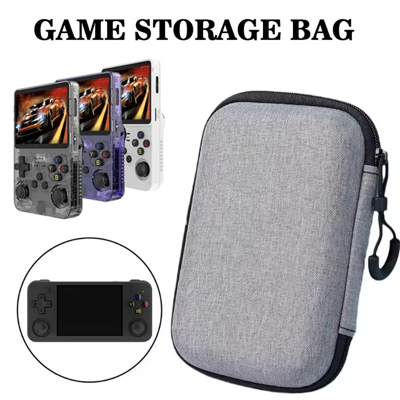 Gaming Console Bag - กระเป๋าเก็บของ EVA แบบแข็งแบบพกพากระเป๋าเดินทางกันกระแทกกระเป๋าใส่เกมคอนโซลป้องกันกรณีสำหรับ R36S R35S อุปกรณ์เสริม