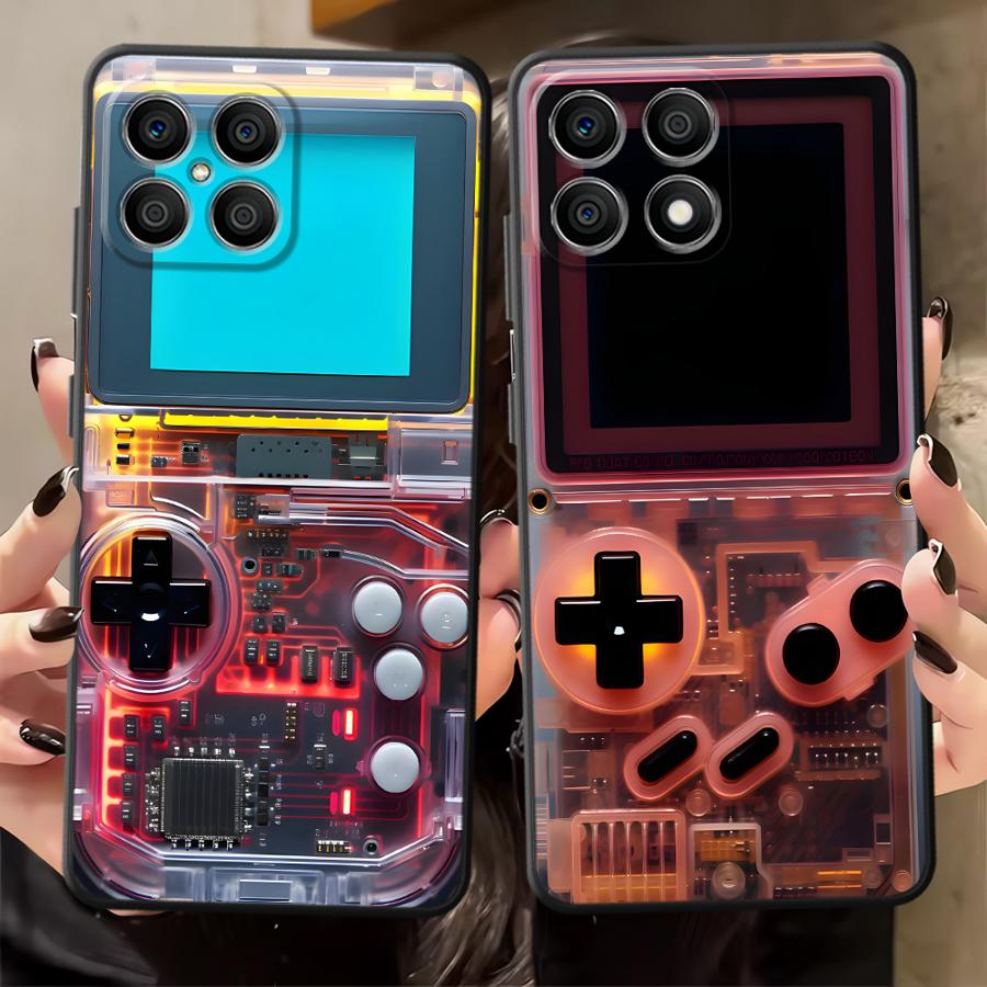 Gaming Console X7 - สีแดงเกมมิ่งคอนโซล ฟันดาเคสโทรศัพท์สำหรับ Honor X6 70 X5b