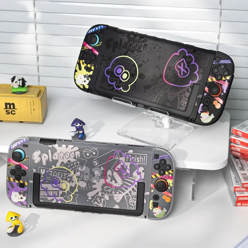 Gaming Console Nintendo Switch 2 - เคสป้องกันอะนิเมะสวิตช์สำหรับนินเทนโดสวิตช์ 2/โอเลด สปลิตคอนโทรลเลอร์เคสแข็ง ฝาครอบแท่นวางจอยคอนอุปกรณ์เสริมคอนโซลเกม