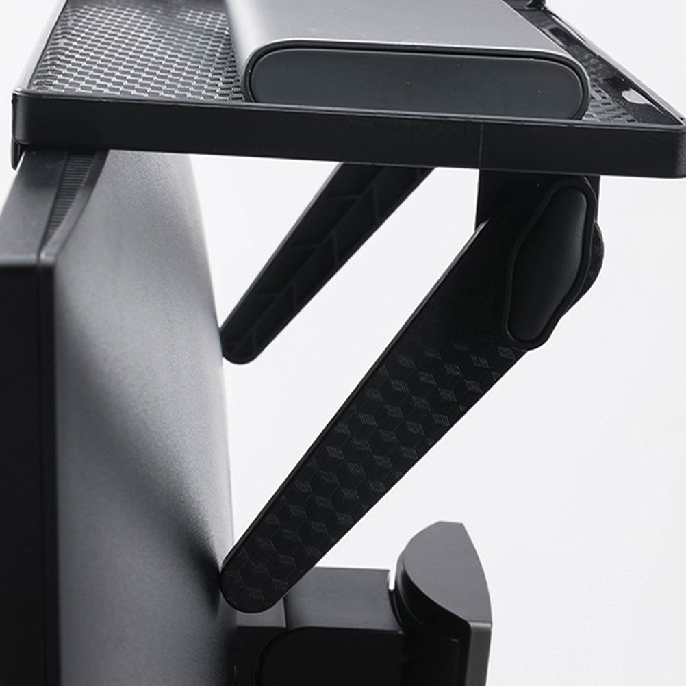 Gaming Console Monitor - ชั้นวางจัดระเบียบสำหรับทีวีและมอนิเตอร์แบบไม่ต้องเจาะผนัง วัสดุ ABS สำหรับจัดเก็บเราเตอร์ เครื่องเล่นเกม กล่องรับสัญญาณ