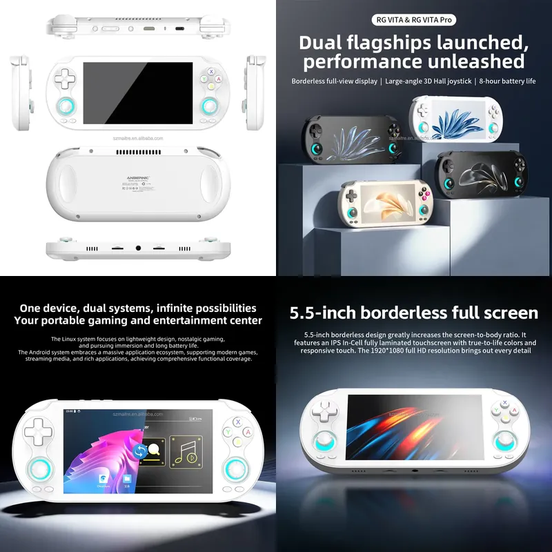 Gaming Console Portable - 【CHIMU HOME】 เครื่องเล่นเกมพกพาหน้าจอสัมผัสขนาด 5.5 นิ้ว พร้อมระบบปฏิบัติการคู่