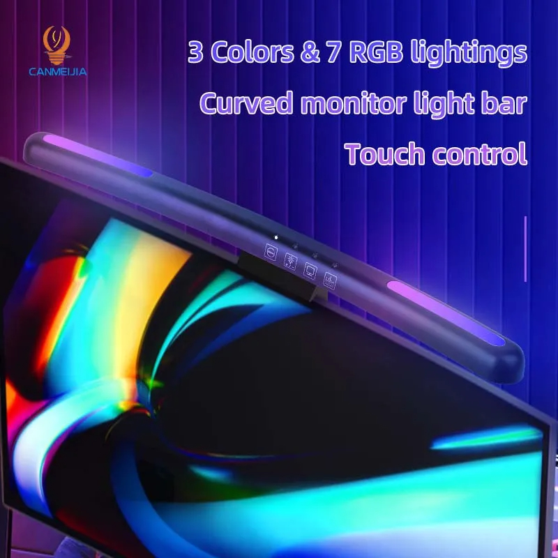 โคมไฟหน้าจอแอลอีดีโค้ง USB RGB - Gaming Console Monitor บทวิจารณ์และราคา